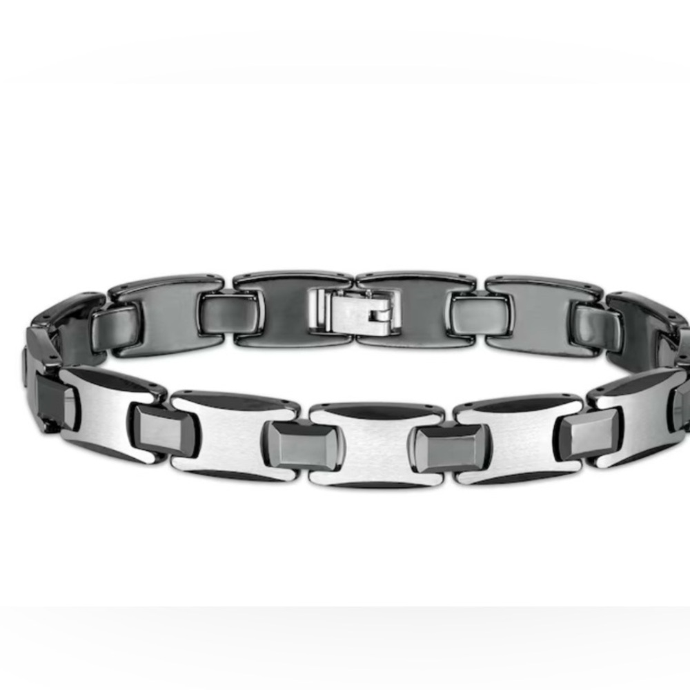 Zales Stainless Steel Link Bracelet
